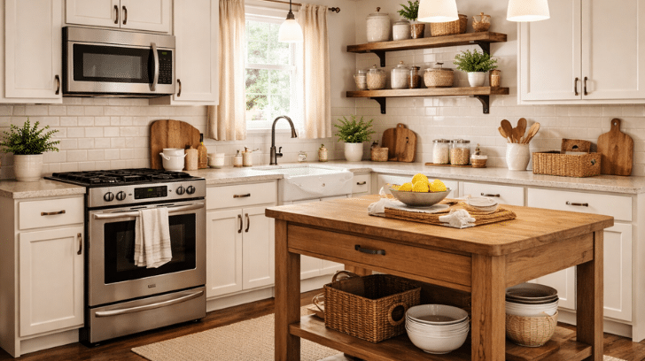 Bright and airy farmhouse kitchen