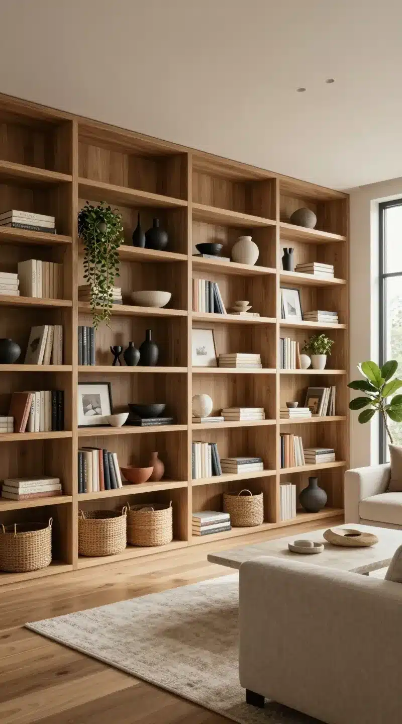 Floor-to-Ceiling Open Shelving