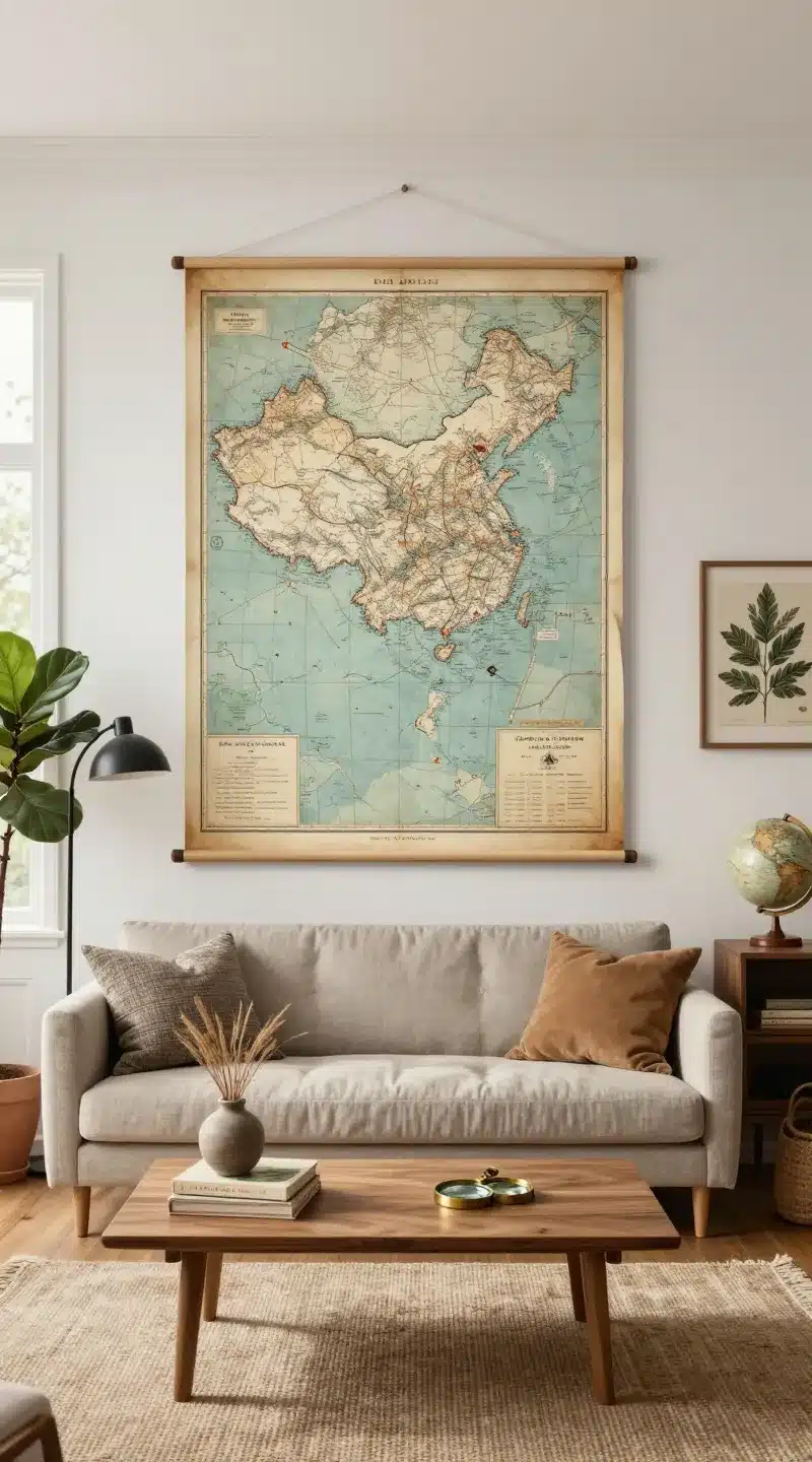 Oversized Map or Vintage School Chart
