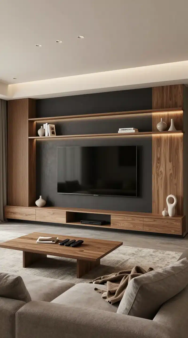 Built-In-Look Media Wall