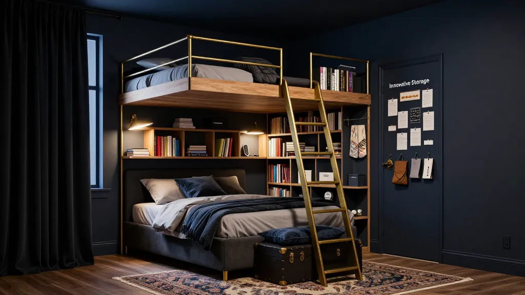 Moody Library Loft With Ladder Shelving