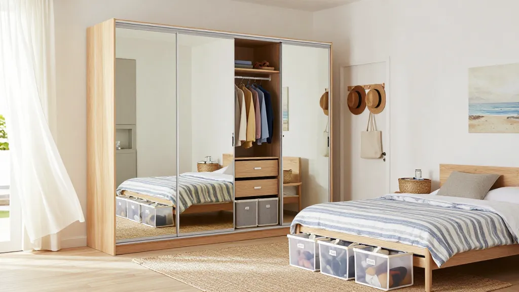 Coastal Capsule Wardrobe With Sliding Doors