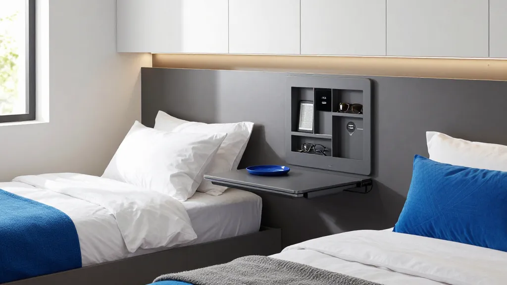 Techy Smart Wall With Slide-Down Bed Table