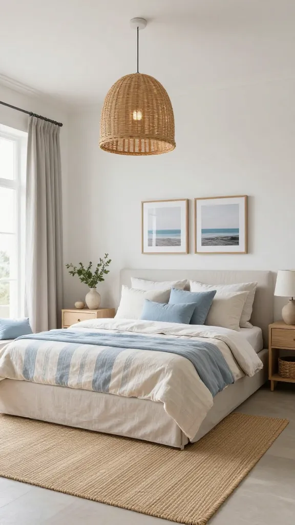 Coastal Organic With Woven Lighting